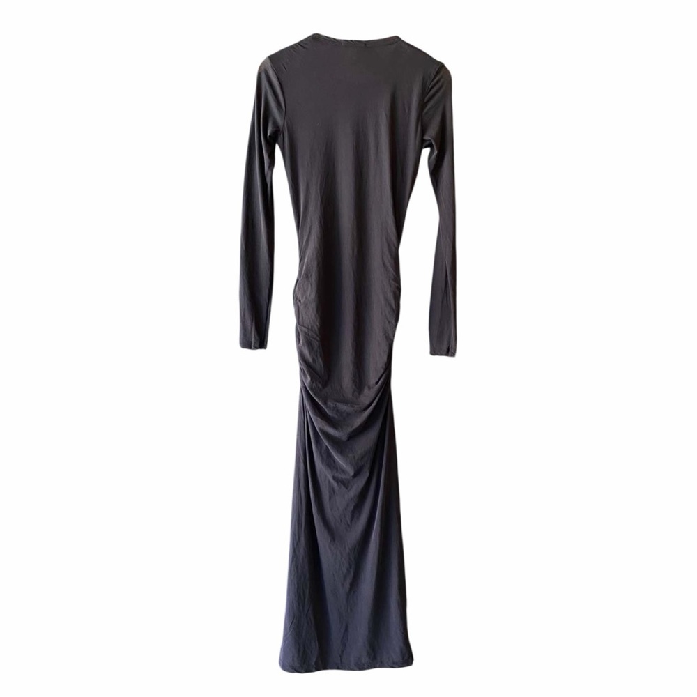 James Perse Ruched Long Sleeve Midi Dress | Minimalist Chic LBB Vibe Size 3 (L) - Picture 8 of 11